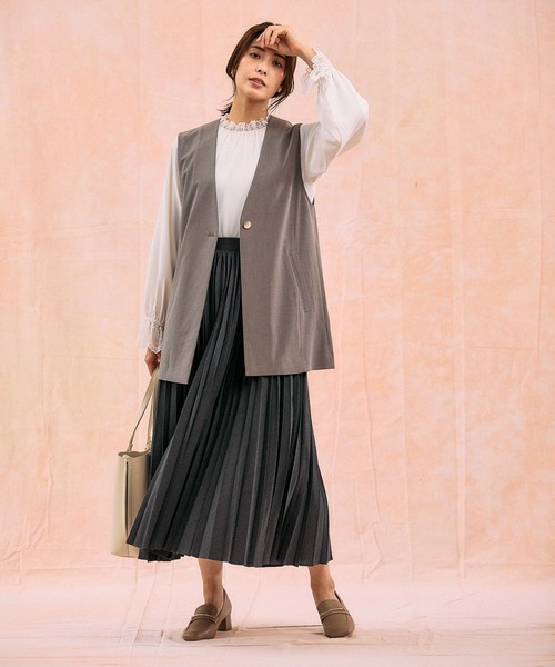 GLOBAL WORK（グローバルワーク）の「キレイつづくレーススタンドブラウス/580993（シャツ/ブラウス・レディース・ライトグレー/オフホワイト/ブラック・SMALL/MEDIUM/LARGE/X-LARGE）」の5枚目の写真