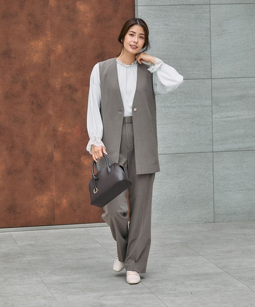 GLOBAL WORK（グローバルワーク）の「キレイつづくレーススタンドブラウス/580993（シャツ/ブラウス・レディース・ライトグレー/オフホワイト/ブラック・SMALL/MEDIUM/LARGE/X-LARGE）」の20枚目の写真