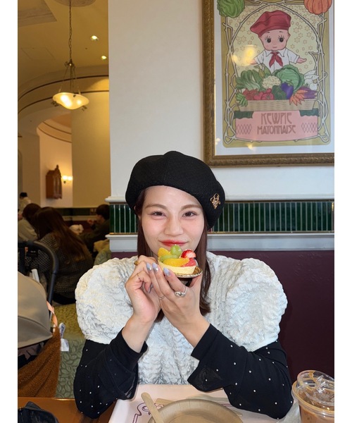 JUMELLE（ジュメロ）の「trad beret（ハンチング/ベレー帽・レディース・ブラック・FREE）」の4枚目の写真