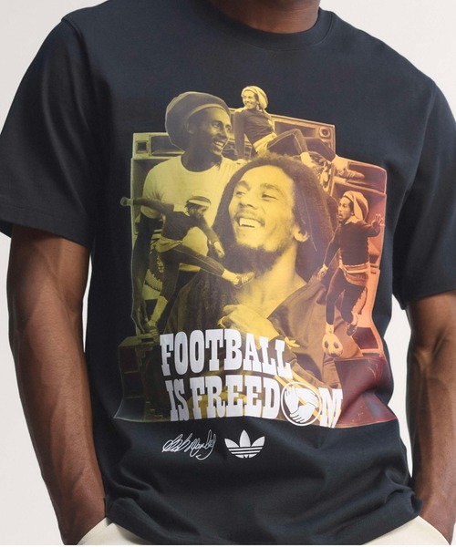adidas(アディダス)の「adidas Bob Marley ORIGINALS T-Shirt / アディダス ボブ マーリー オリジナルス T-シャツ(Tシャツ/カットソー・メンズ・ブラック・M/S/3XL/XXL/XL/L)」の4枚目の写真