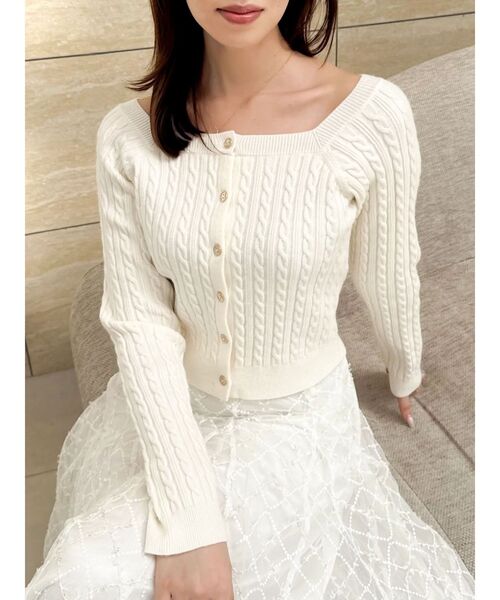 S layered dolman knit bk×wh YASHIKI - 【ラスト1点】【24SS】Mebuki Knit Blouson(BLACK) | Salty