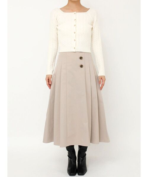 dazzlin（ダズリン）の「ミニケーブルスクエアニットトップス（ニット/セーター・レディース・アイボリー/ブルー/ピンク/ブラック・FREE）」の15枚目の写真