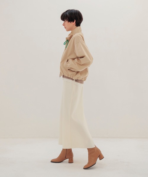 DRESSLAVE(ドレスレイブ)の「memory double satin blouson(メモリーダブルサテンブルゾン)(ブルゾン・レディース・ホワイト/ベージュ・38)」の10枚目の写真