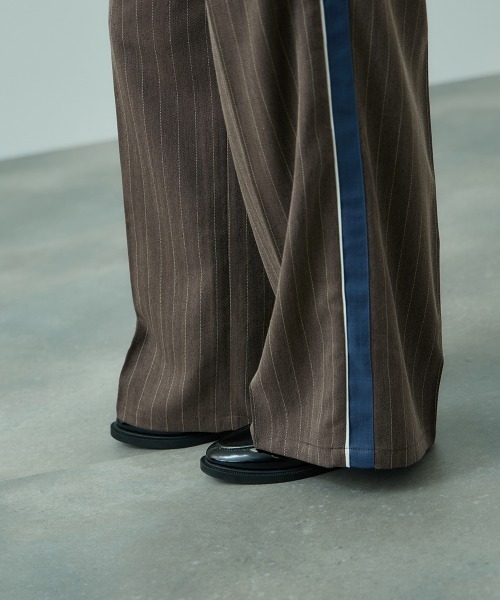 VICKY（ビッキー）の「ストライプサイドラインワイドパンツ≪手洗い可能≫（スラックス・レディース・ブラウン・M）」の12枚目の写真