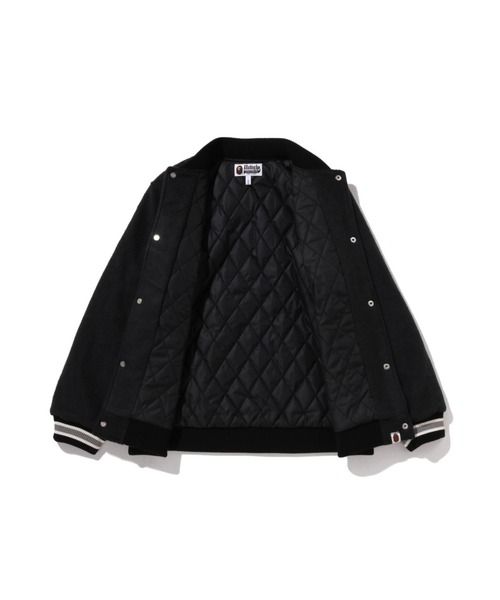 A BATHING APE（アベイシングエイプ）の「1ST CAMO APE HEAD VARSITY JACKET（スタジャン・キッズ・ブラック/ネイビー・150/160）」の5枚目の写真