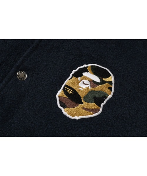 A BATHING APE（アベイシングエイプ）の「1ST CAMO APE HEAD VARSITY JACKET（スタジャン・キッズ・ブラック/ネイビー・150/160）」の8枚目の写真