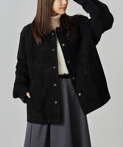 Johnbull（ジョンブル）の「Johnbull/ジョンブル レザー ブルゾンジャケット ゴートスウェードレザー（ブルゾン・メンズ・ブラック・M/L）」の11枚目の写真