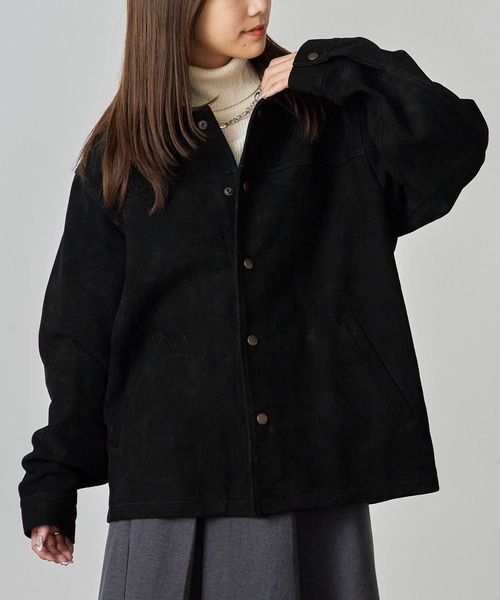 Johnbull（ジョンブル）の「Johnbull/ジョンブル レザー ブルゾンジャケット ゴートスウェードレザー（ブルゾン・メンズ・ブラック・M/L）」の12枚目の写真