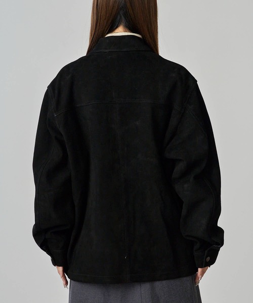 Johnbull（ジョンブル）の「Johnbull/ジョンブル レザー ブルゾンジャケット ゴートスウェードレザー（ブルゾン・メンズ・ブラック・M/L）」の14枚目の写真