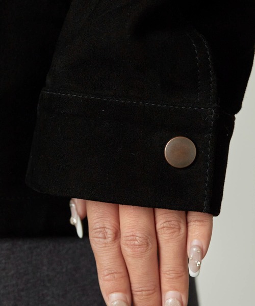 Johnbull（ジョンブル）の「Johnbull/ジョンブル レザー ブルゾンジャケット ゴートスウェードレザー（ブルゾン・メンズ・ブラック・M/L）」の18枚目の写真