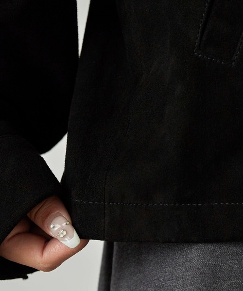 Johnbull（ジョンブル）の「Johnbull/ジョンブル レザー ブルゾンジャケット ゴートスウェードレザー（ブルゾン・メンズ・ブラック・M/L）」の19枚目の写真