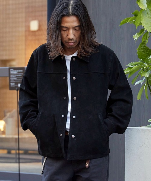 Johnbull（ジョンブル）の「Johnbull/ジョンブル レザー ブルゾンジャケット ゴートスウェードレザー（ブルゾン・メンズ・ブラック・M/L）」の2枚目の写真