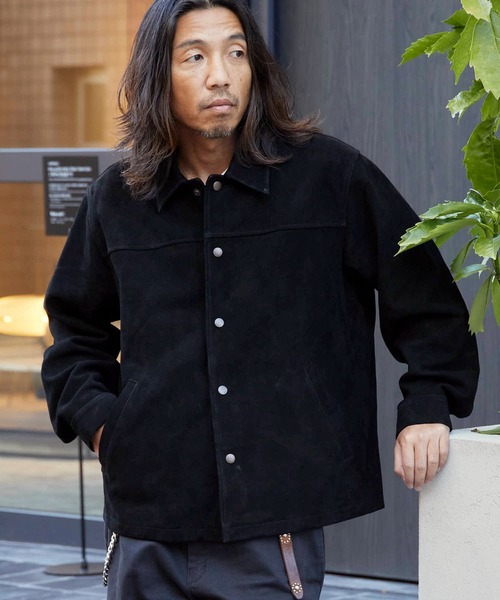 Johnbull（ジョンブル）の「Johnbull/ジョンブル レザー ブルゾンジャケット ゴートスウェードレザー（ブルゾン・メンズ・ブラック・M/L）」の20枚目の写真