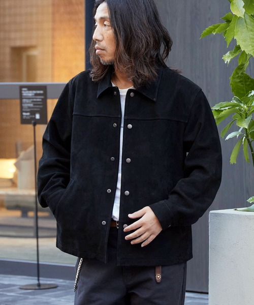 Johnbull（ジョンブル）の「Johnbull/ジョンブル レザー ブルゾンジャケット ゴートスウェードレザー（ブルゾン・メンズ・ブラック・M/L）」の22枚目の写真