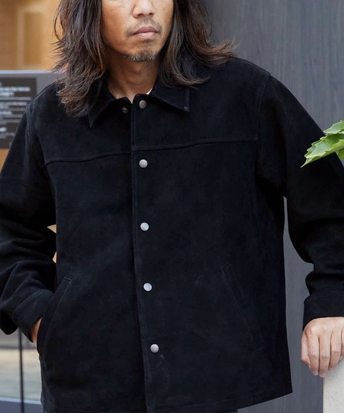 Johnbull（ジョンブル）の「Johnbull/ジョンブル レザー ブルゾンジャケット ゴートスウェードレザー（ブルゾン・メンズ・ブラック・M/L）」の21枚目の写真