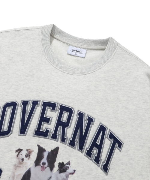 COVERNAT（カバーナット）の「ボーダーコリー フォト スウェット オートミール（スウェット・レディース・その他・XX-LARGE/MEDIUM/SMALL/X-SMALL/LARGE/X-LARGE）」の3枚目の写真