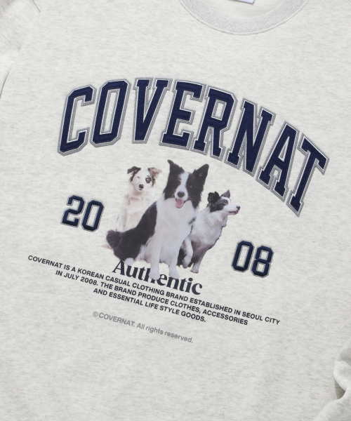COVERNAT（カバーナット）の「ボーダーコリー フォト スウェット オートミール（スウェット・レディース・その他・XX-LARGE/MEDIUM/SMALL/X-SMALL/LARGE/X-LARGE）」の4枚目の写真