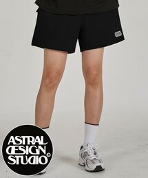 アストラルデザインスタジオ コンフォータブルワッフル裏毛ショートパンツ_ブラック