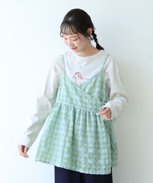 bulle de savon | sheer check カシュクールキャミブラウス(シャツ/ブラウス)