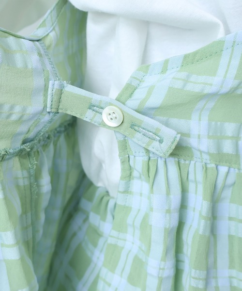 bulle de savon（ビュルデサボン）の「sheer check カシュクールキャミブラウス（シャツ/ブラウス・レディース・グリーン・FREE）」の19枚目の写真