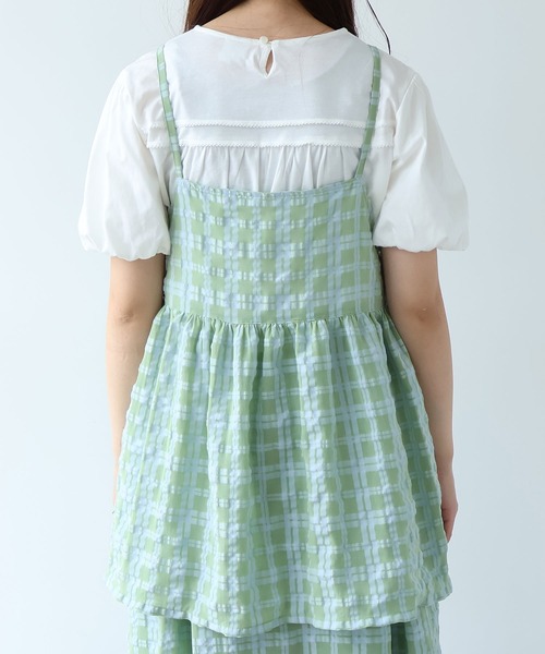 bulle de savon（ビュルデサボン）の「sheer check カシュクールキャミブラウス（シャツ/ブラウス・レディース・グリーン・FREE）」の18枚目の写真