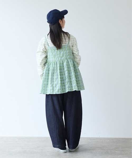 bulle de savon（ビュルデサボン）の「sheer check カシュクールキャミブラウス（シャツ/ブラウス・レディース・グリーン・FREE）」の13枚目の写真