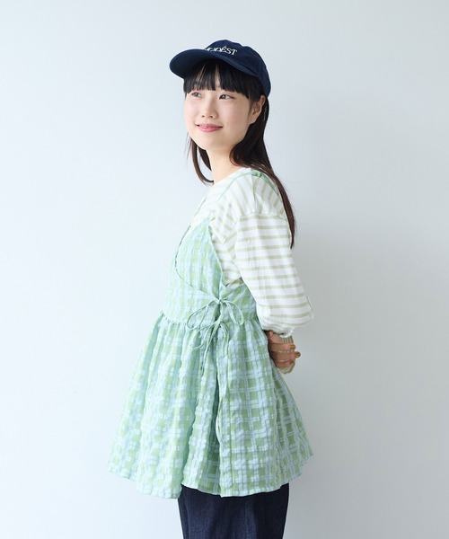 bulle de savon（ビュルデサボン）の「sheer check カシュクールキャミブラウス（シャツ/ブラウス・レディース・グリーン・FREE）」の8枚目の写真