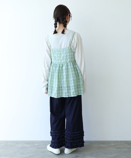 bulle de savon（ビュルデサボン）の「sheer check カシュクールキャミブラウス（シャツ/ブラウス・レディース・グリーン・FREE）」の3枚目の写真