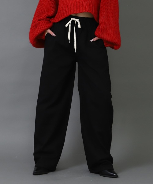 ANAP（アナップ）の「マルチパターン ワイド イージー パンツ（その他パンツ・レディース・ブラック/ベージュ/ブラウン・F）」の4枚目の写真
