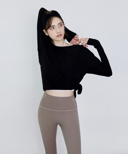 DEVIWEAR(デヴィウェア)の「ソフトスリットカバーアップ DEVI-T0027-ブラック(Tシャツ/カットソー・レディース・その他・FREE)」の2枚目の写真