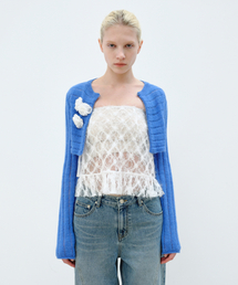 AOPT（アオプト）の「CROPPED BOLERO CARDIGAN - BLUE（カーディガン/ボレロ）」