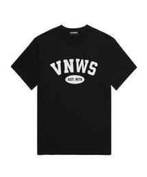 VNWS アーチロゴ 半袖Tシャツ (VS0011) ブラック_ホワイト