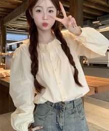 VIBGYOR Women | 【Mayree】レース刺繍 丸襟 ブラウス(シャツ/ブラウス)