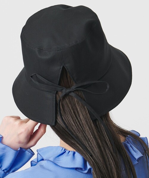 UNITED ARROWS（ユナイテッドアローズ）の「バックリボン バケットハット UV（ハット・レディース・ベージュ/ブラック・FREE）」の2枚目の写真