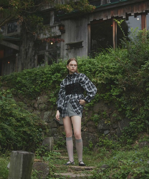 ad thie(アドティエ)の「スパンコール ビスチェ(キャミソール・レディース・シルバー/ブラック・FREE)」の3枚目の写真