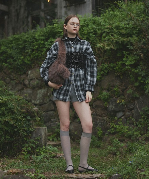 ad thie(アドティエ)の「スパンコール ビスチェ(キャミソール・レディース・シルバー/ブラック・FREE)」の4枚目の写真