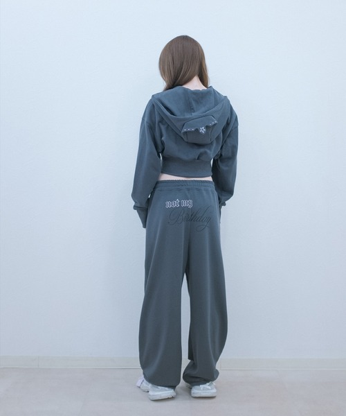 KONVINI（コンビニ）の「【not my Birthday】 nmb balloon pants/nmbバルーンパンツ（スウェットパンツ・レディース・チャコールグレー・FREE）」の2枚目の写真
