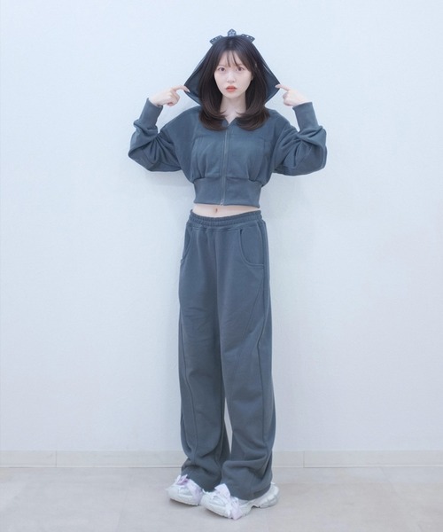 KONVINI（コンビニ）の「【not my Birthday】 nmb balloon pants/nmbバルーンパンツ（スウェットパンツ・レディース・チャコールグレー・FREE）」の5枚目の写真