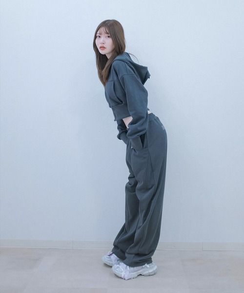 KONVINI（コンビニ）の「【not my Birthday】 nmb balloon pants/nmbバルーンパンツ（スウェットパンツ・レディース・チャコールグレー・FREE）」の4枚目の写真