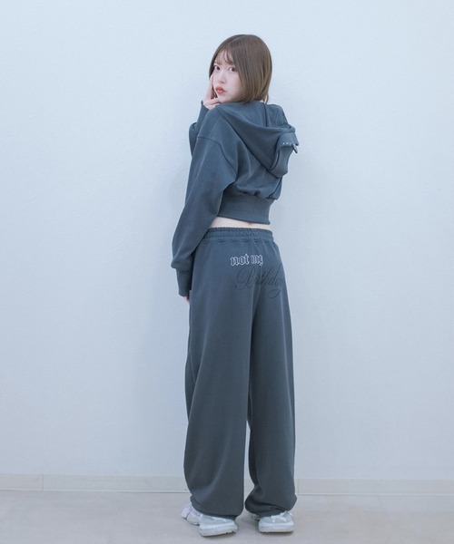 KONVINI（コンビニ）の「【not my Birthday】 nmb balloon pants/nmbバルーンパンツ（スウェットパンツ・レディース・チャコールグレー・FREE）」の3枚目の写真