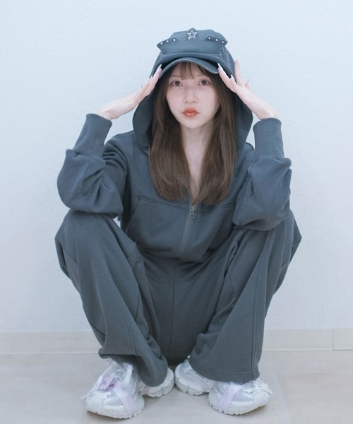 KONVINI（コンビニ）の「【not my Birthday】 nmb balloon pants/nmbバルーンパンツ（スウェットパンツ・レディース・チャコールグレー・FREE）」の7枚目の写真