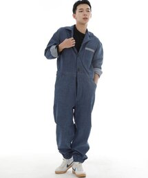 SAINTCREW（セントクルー）の「センスワーカー テーパードジョガーデニムジャンプスーツ SWT-503J ミディアムブルー（つなぎ/オールインワン・メンズ）」