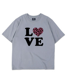 ラブピンクレオパード半袖Tシャツ-3カラー
