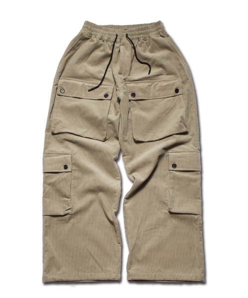 ROCKPSYCHO(ロックサイコ)の「コーデュロイビッグカーゴパンツ(その他パンツ・メンズ・ベージュ・MEDIUM/LARGE)」の1枚目の写真