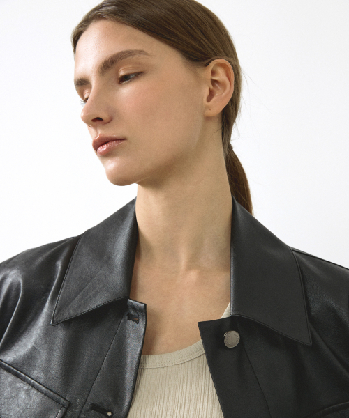 OCTETTE（オテット）の「LEATHER WORK JK_BLACK（ライダースジャケット・レディース・その他・FREE）」の6枚目の写真