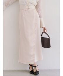 LAGUNAMOON | サテンラップデザインサテンナロースカート(スカート)