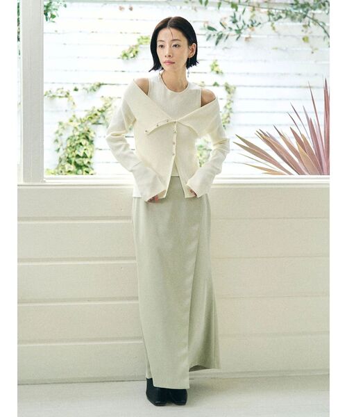 LAGUNAMOON(ラグナムーン)の「サテンラップデザインサテンナロースカート(スカート・レディース・アイボリー/ミント/ピンク・SMALL/MEDIUM)」の11枚目の写真