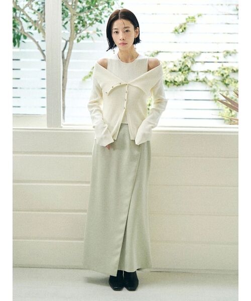 LAGUNAMOON(ラグナムーン)の「サテンラップデザインサテンナロースカート(スカート・レディース・アイボリー/ミント/ピンク・SMALL/MEDIUM)」の13枚目の写真