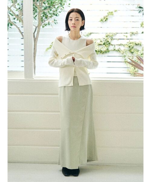 LAGUNAMOON(ラグナムーン)の「サテンラップデザインサテンナロースカート(スカート・レディース・アイボリー/ミント/ピンク・SMALL/MEDIUM)」の14枚目の写真