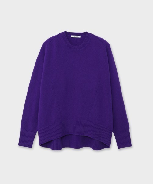 CINOH（チノ）の「WOOL 7G CREW NECK KNIT（ニット/セーター・レディース・パープル・38）」の7枚目の写真
